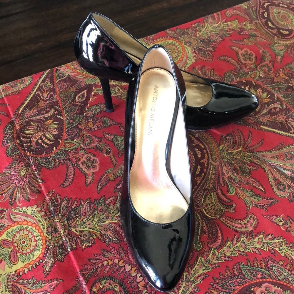 Antonio Melani Joanne Black Patent Pumps